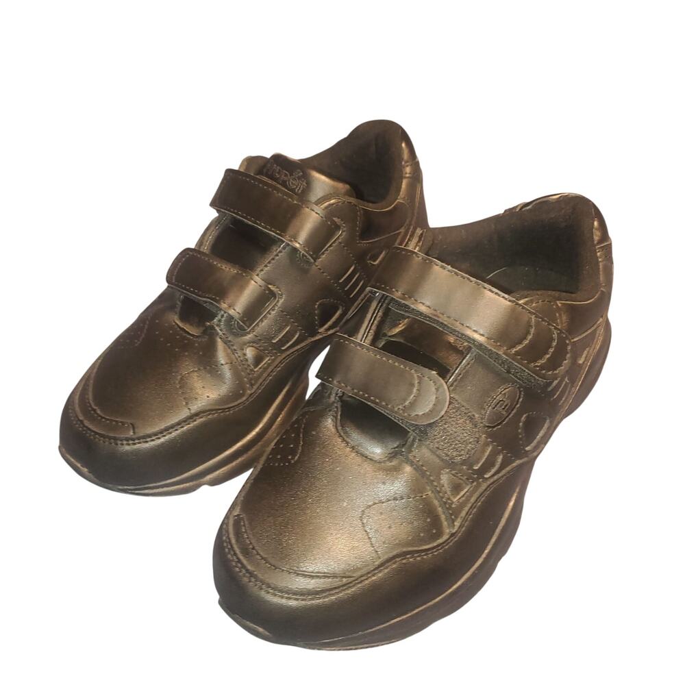 Propet Stability Walker Strap Women’s 5.5 XX 4E Wide Black Leather Walking Shoes